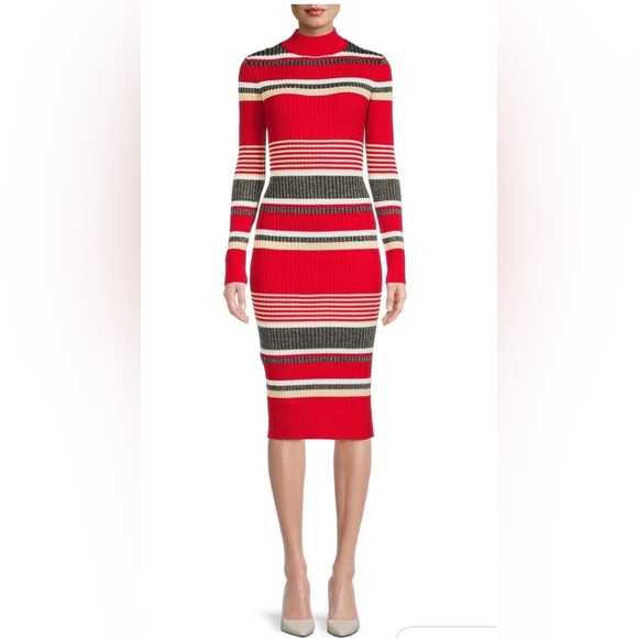 No Boundaries Dresses & Skirts - No Boundaries Juniors Lurex Striped Mock Neck Dress-L (11-13)🚩 Fits Adult M